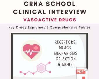 CRNA School Clinical Interview Questions: Vasoactive Drugs