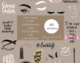 Instagram Story Sticker für Wimpernkunstwerke – Wimpernextensions – Lashlift