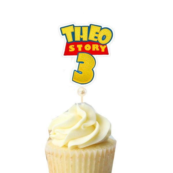 Toy Story cupcake topper for birthday party personalized cupcake toppers, Toy Story birthday cupcake topper for kids cupcake topper