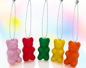 Gummy Bear Christmas Tree Ornaments- Single or Set of 5 Colors