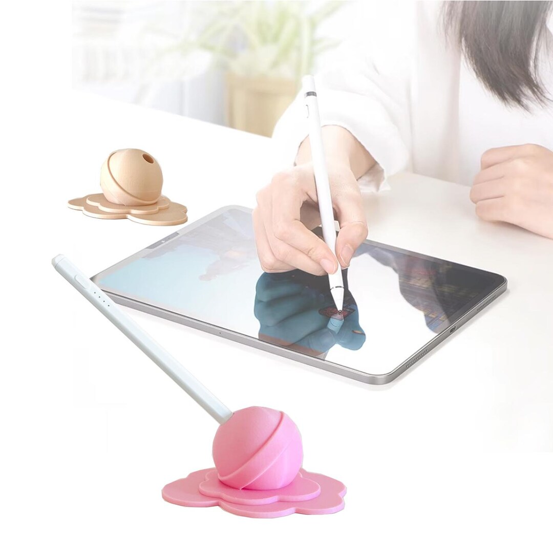 3D Melting Lollipop Apple Pencil Holder, Playful Desk Decor - Etsy