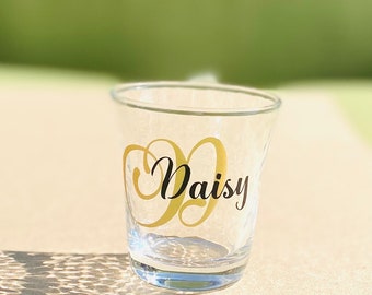 Custom glitter Shot glass, whiskey glass,customized glass, personalized glass, Glitter name glass, cute gift,happy item,Tequila glass, gift