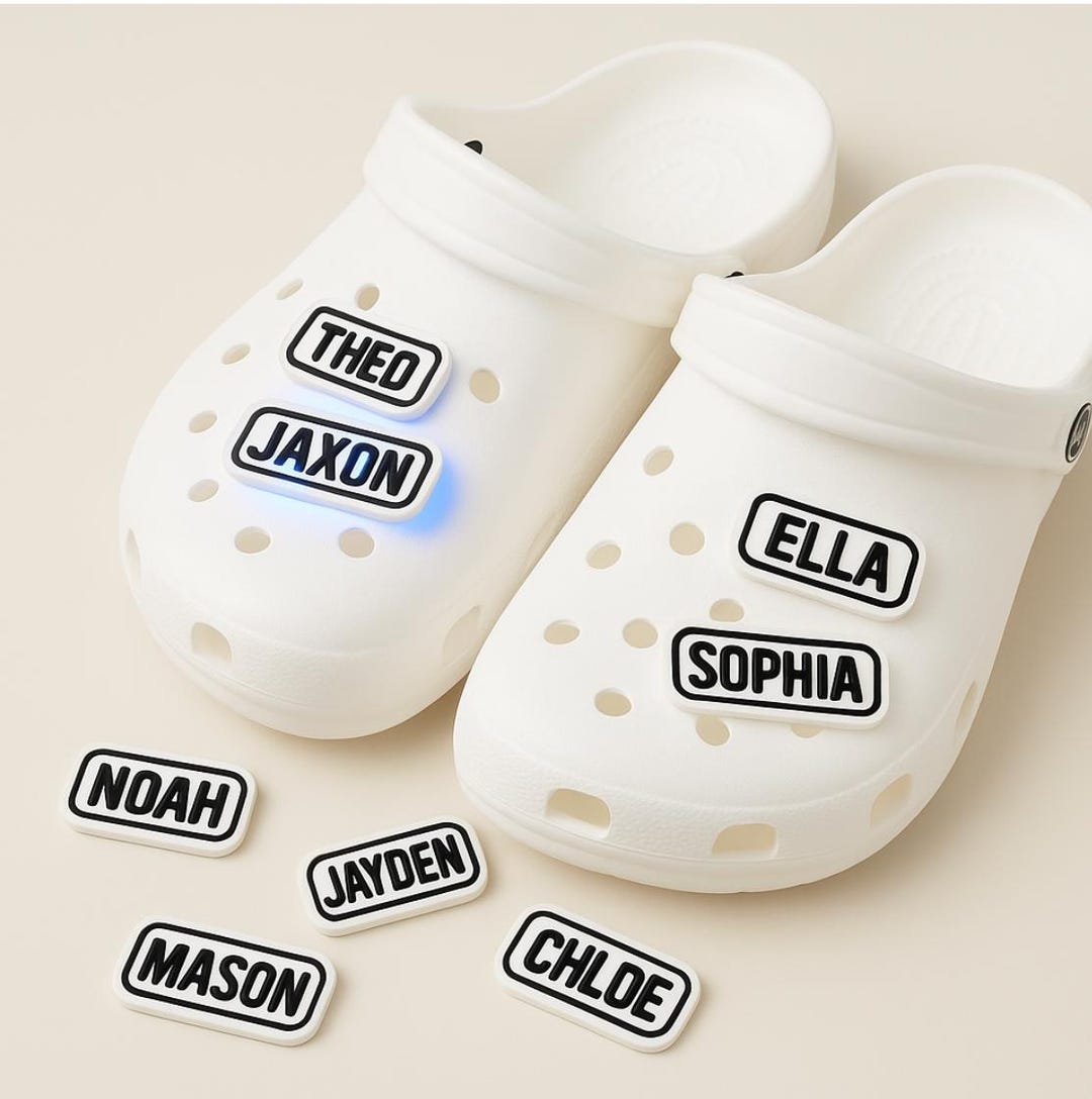 Personalized LED Name Shoe Charms: Custom 3D Printed Shoe Accessory - Etsy