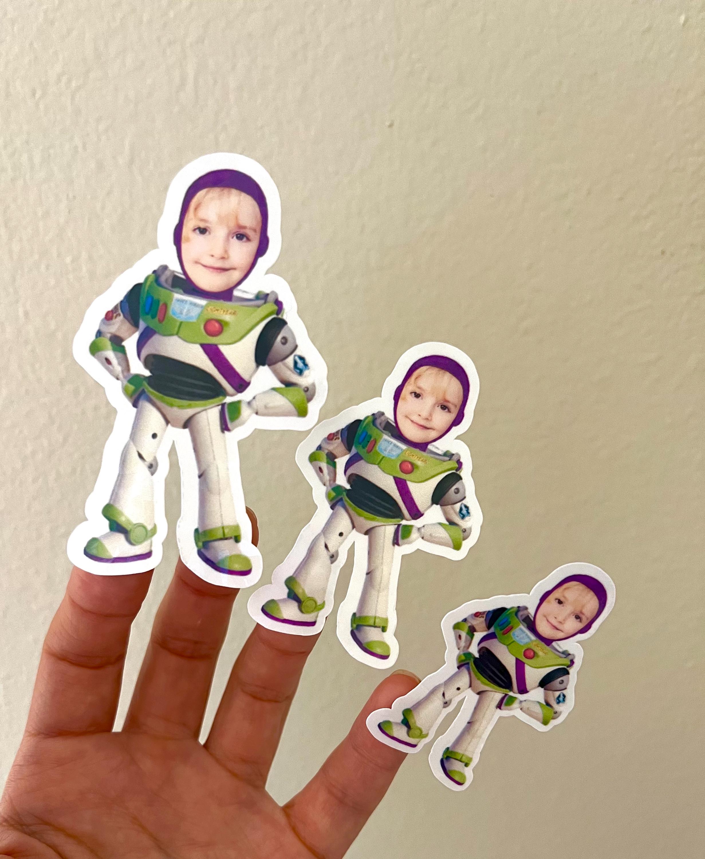Toy Story Custom Face Stickers - Buzz Lightyear, Waterproof Holographic ...