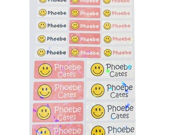 Smile Custom Waterproof Sticker, Smile Name Sticker