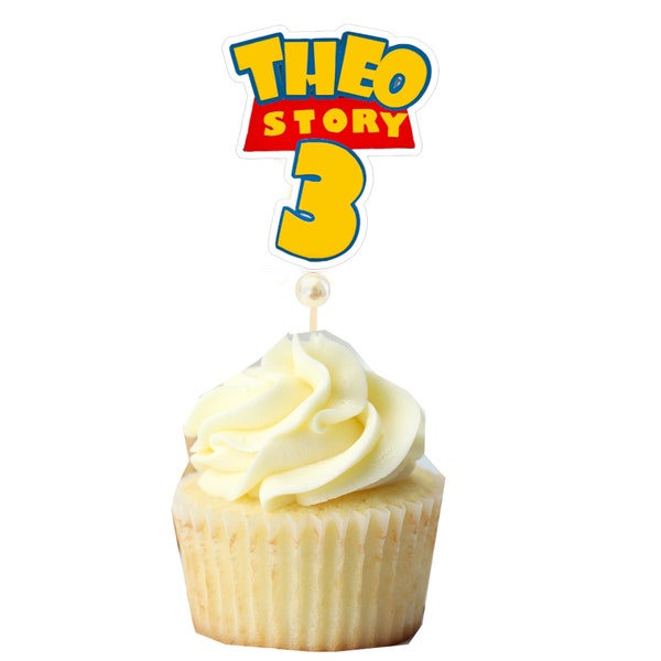 Toy Story cupcake topper for birthday party personalized cupcake toppers, Toy Story birthday cupcake topper for kids cupcake topper