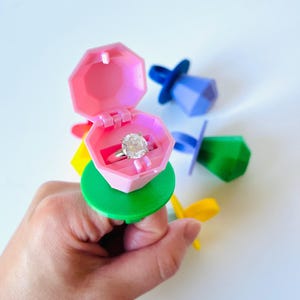 Bague boîte à bagues pop I Bague boîte à propositions pop I Bague boîte à bagues de fiançailles pop Boîte à bagues amusante