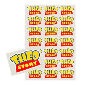Etiquetas con nombre personalizadas de Toy Story: pegatinas personalizadas con el nombre de tu hijo: etiquetas impermeables para juguetes de niños