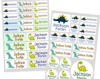 Dinosaur Custom Name Labels Dinosaur Kid School Name labels Waterproof Kid Name stickers for School Supply Daycare