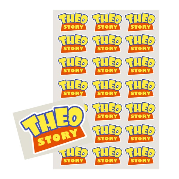 Toy Story Custom Name Labels - Personalized Stickers with Your Child's Name and Age - Waterproof Labels for Kids' Toys