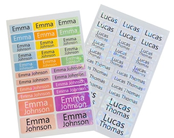 Waterproof Name Labels: School & Water Bottle Stickers