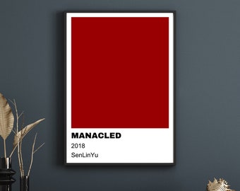 Manacled - アートプリントブック - パントンカラーパレットにインスパイアされたロマンスプリント - ブックアート - デジタルダウンロード