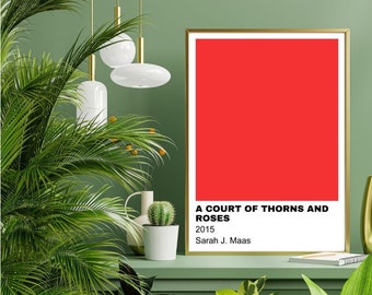 いばらと薔薇の宮廷 - アートプリントブック - パントンカラーパレットにインスパイアされたロマンスプリント - ブックアート - デジタルダウンロード