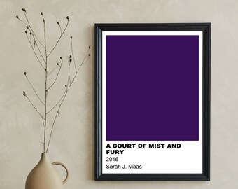 霧と怒りの宮廷 - アートプリントブック - パントンカラーパレットにインスパイアされたロマンスプリント - ブックアート - デジタルダウンロード