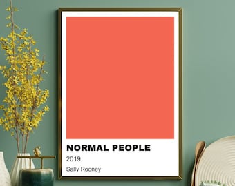 普通の人々 - アートプリントブック - パントンカラーパレットにインスパイアされたロマンスプリント - ブックアート - デジタルダウンロード