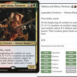 Custom 100 Card Commander Deck - Halana and Alena +1 Counters MTG Deck