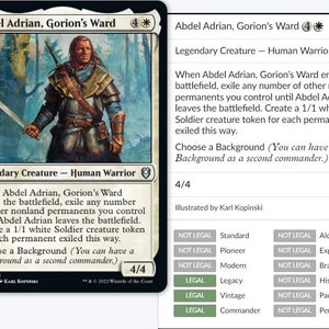 Custom 100 Card Commander Deck - Abdel Adrian + Candlekeep Sage Blink MTG Deck