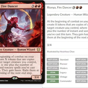 Custom 100 Card Commander Deck - Rionya, Fire Dancer MTG Deck