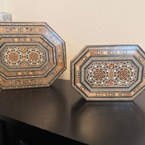 Syrian handmade mosaic jewelry wood box