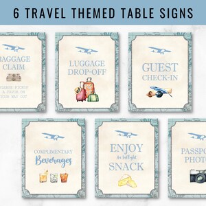 Cartelli per feste a tema viaggio, decorazioni da tavola, decorazioni, cartelli per pacchetti, compleanno, doccia, matrimonio, CARTELLI DA TAVOLO STAMPABILI avventura