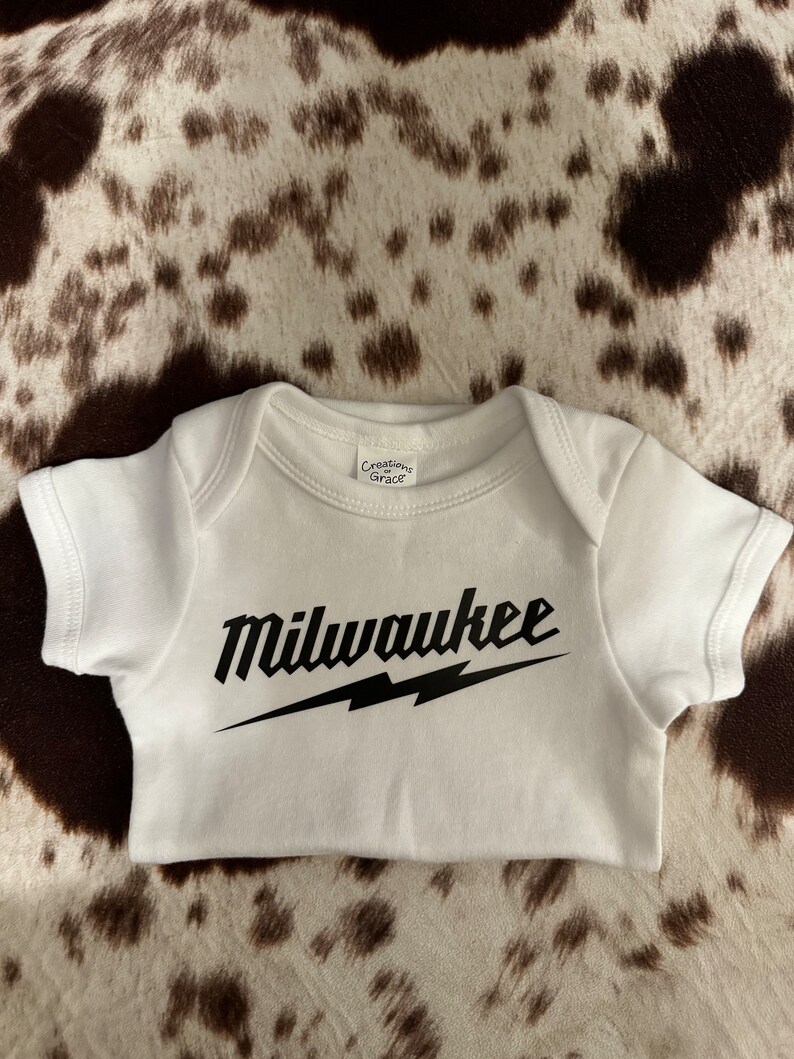 Milwaukee Tool Inspired Baby Onesie Etsy