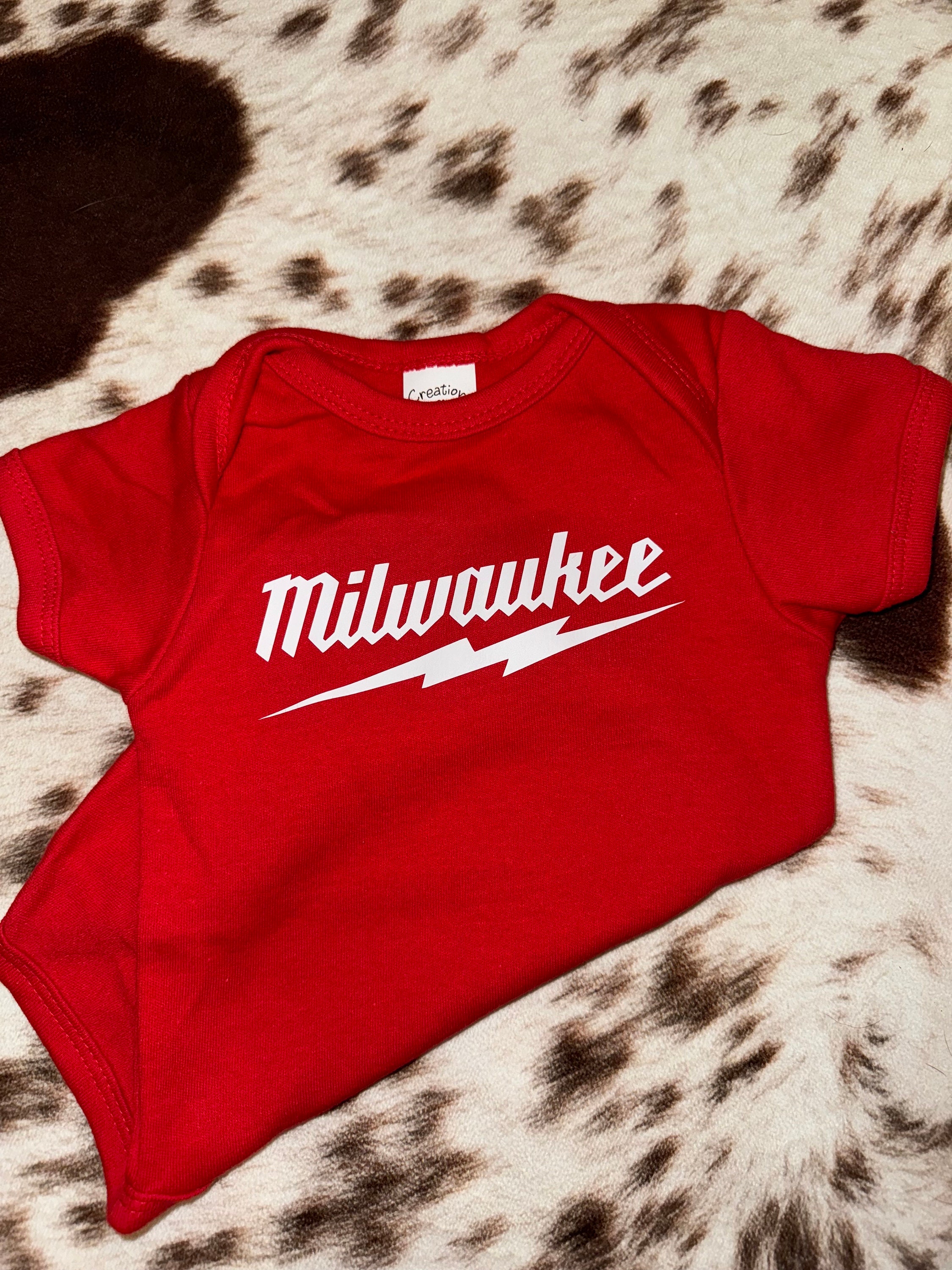 Milwaukee tool inspired onesie