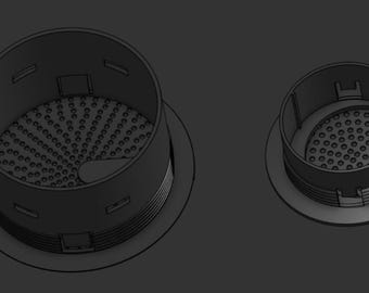 BMW E36 HK style speaker cover tweeter and subwoofer STL files
