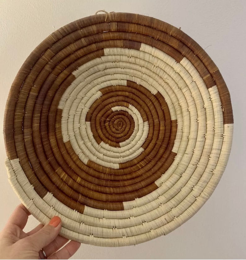 Authentic African Baskets Handwoven in Uganda Wall Art/table Decor Etsy