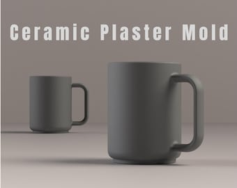 Coffee Mug Plaster Mold: 3D Printer STL File (Digital Download)