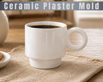 Moule en plâtre pour tasse à café : fichier STL pour imprimante 3D (téléchargement numérique)