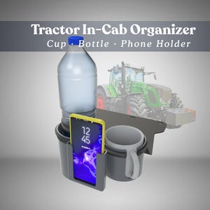 トラクターキャビンカップ、電話、ボトルホルダー – Deutz 5115 およびすべてのトラクター モデルと互換性があります。