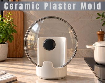 Spoon & Lid Holder – Ceramic Plaster Mold STL File (Digital Download)