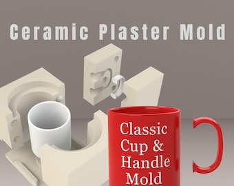 3D Printer STL File: Classic Mug Ceramic Mold With Handle - Etsy Israel