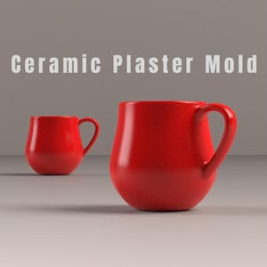 3D プリンター STL ファイル: コーヒーマグの石膏型 (デジタルダウンロード)