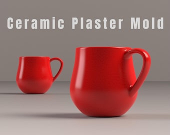 Fichier STL pour imprimante 3D : moule en plâtre pour tasse à café (téléchargement numérique)