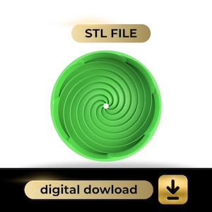 Dibujo del modelo 3D de una bandeja de extracción de oro en espiral. Apto para impresión 3D (15 3⁄4 pulgadas).