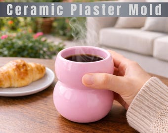 Mini Coffee and Tea Mug Plaster Mold: 3D Printer STL File (Digital Download)