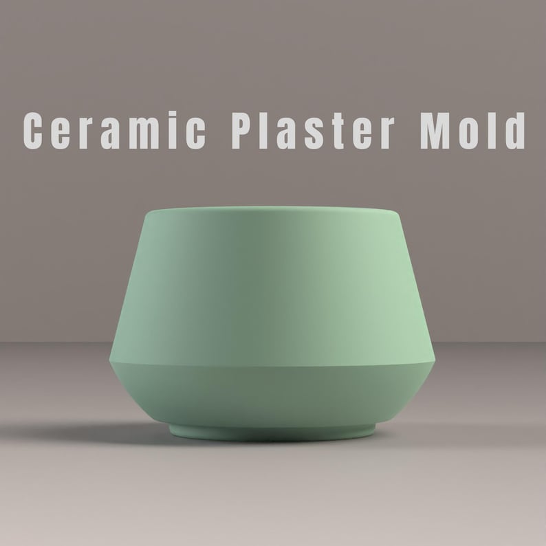 Flowerpot Mold: Ceramic Slip Casting, 3D Printer STL File (Digital Download) image 1
