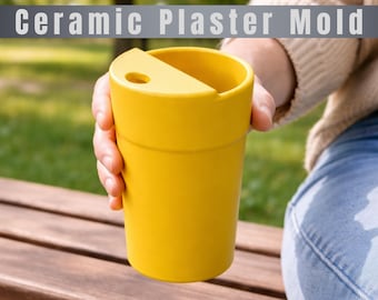 Molde de yeso para taza de viaje: Archivo STL para impresora 3D (descarga digital) - Molde de colada deslizante