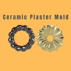 3D-printer gipsvorm STL-bestand: decoratieve keramische malset (digitale download)