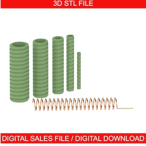 Fibonacci coil winding jig for electroculture gardening 3d stl file | 10x100mm | 20x150mm | 30x150mm | 40x150mm | 50x150mm|