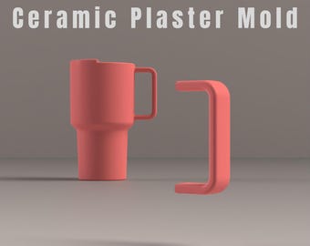 Ceramic Mug Handle Plaster Mold STL | Pottery Handle Casting Molding | Digital Download