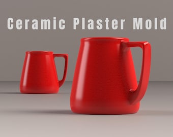 Fichier STL pour imprimante 3D : moule en plâtre pour tasse à café (téléchargement numérique)