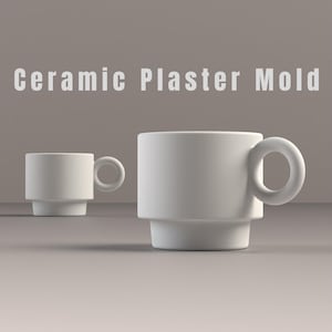 Gipsvorm koffiemok: STL-bestand voor 3D-printer (digitale download)