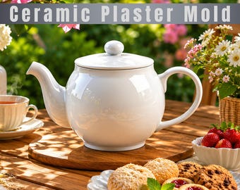 Porcelain Teapot Plaster Mold (Digital Download)
