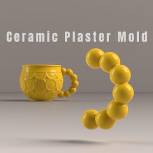 Coffee Mug Handle Plaster Mold: 3D STL File for Ceramic Slip Casting