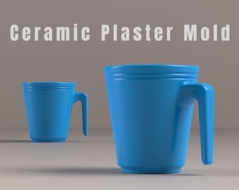Moule en plâtre pour tasse à café : fichier STL pour imprimante 3D (téléchargement numérique)