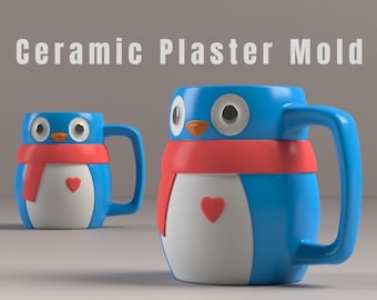 Moule en plâtre pour tasse à café : fichier STL pour imprimante 3D (téléchargement numérique)