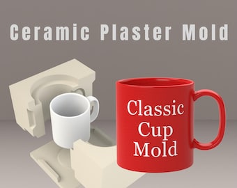 Fichier STL de moule en plâtre de tasse à café : moulage de céramique pour imprimante 3D