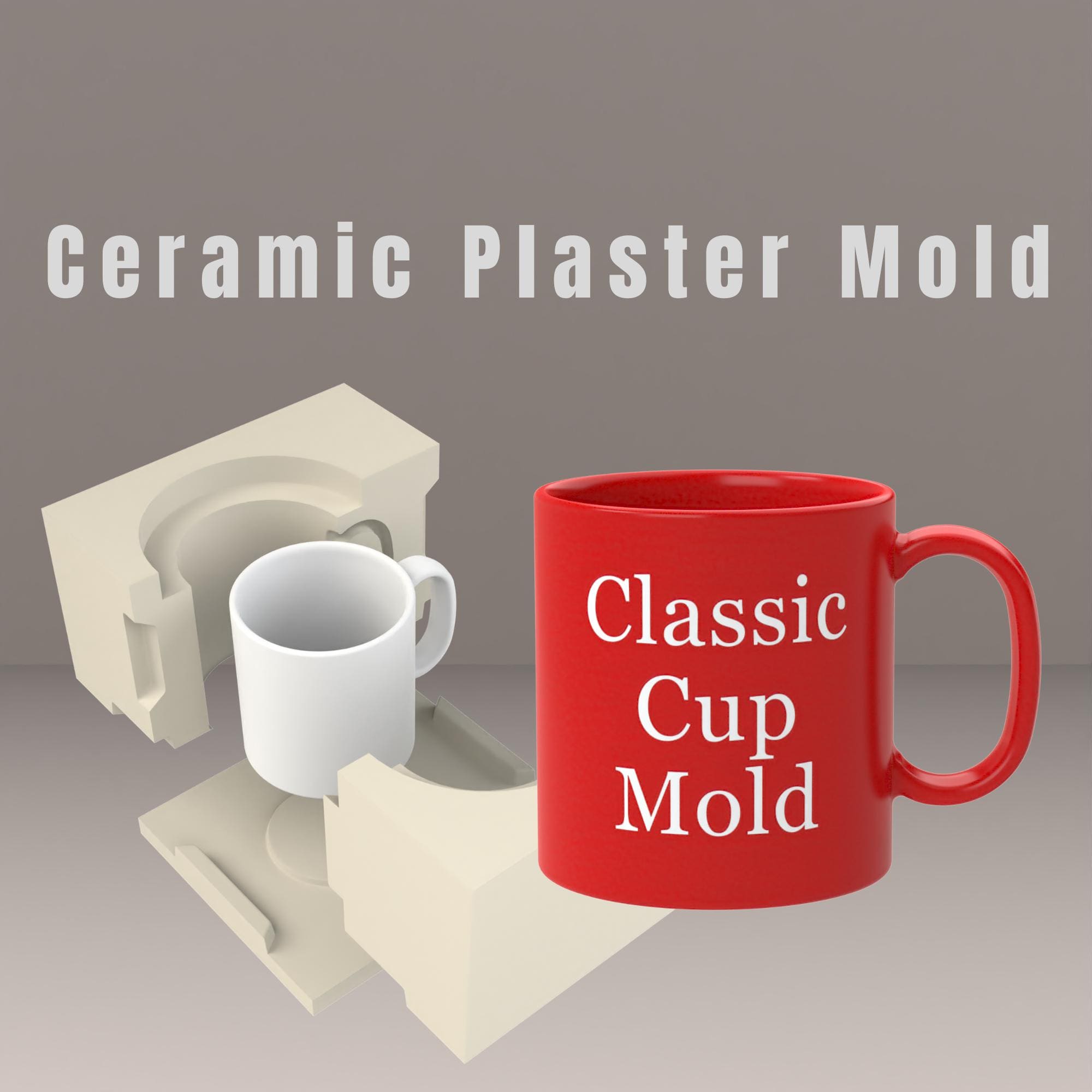 Coffee Mug Plaster Mold STL File: 3D Printer Ceramic Casting - Etsy